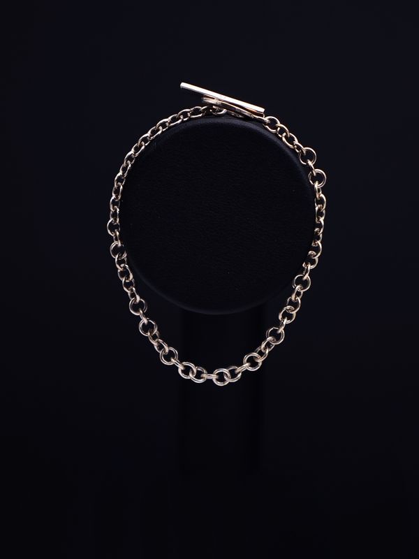Moko Pounamu Sterling Silver Fob Bracelet - plain bar Moko Pounamu Sterling Silver Fob Bracelet - plain bar