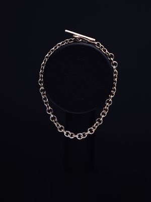 Moko Pounamu Sterling Silver Fob Bracelet - plain bar