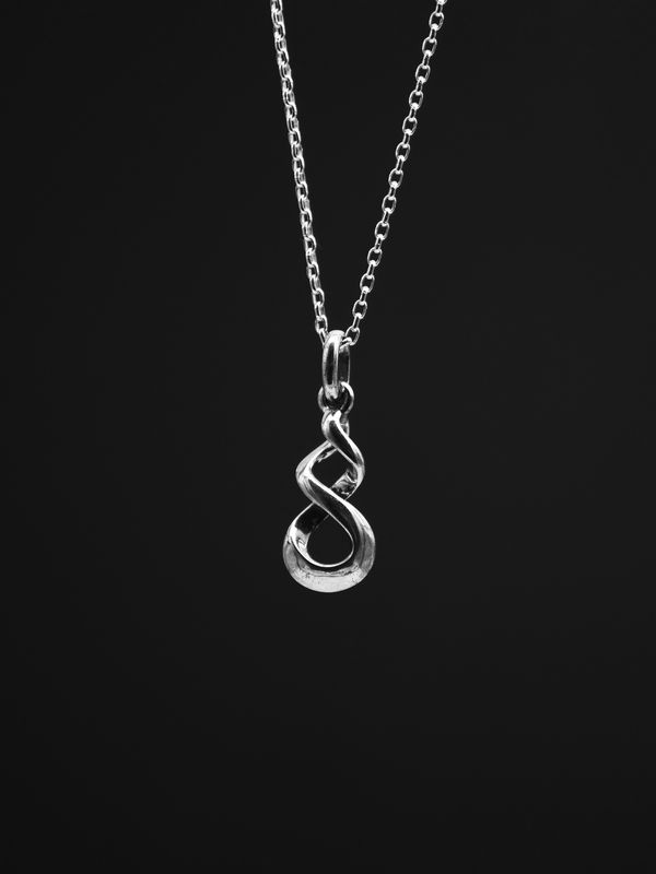 Moko Pounamu Sterling Silver Necklace with Pikorua Charm Moko Pounamu Sterling Silver Necklace with Pikorua Charm