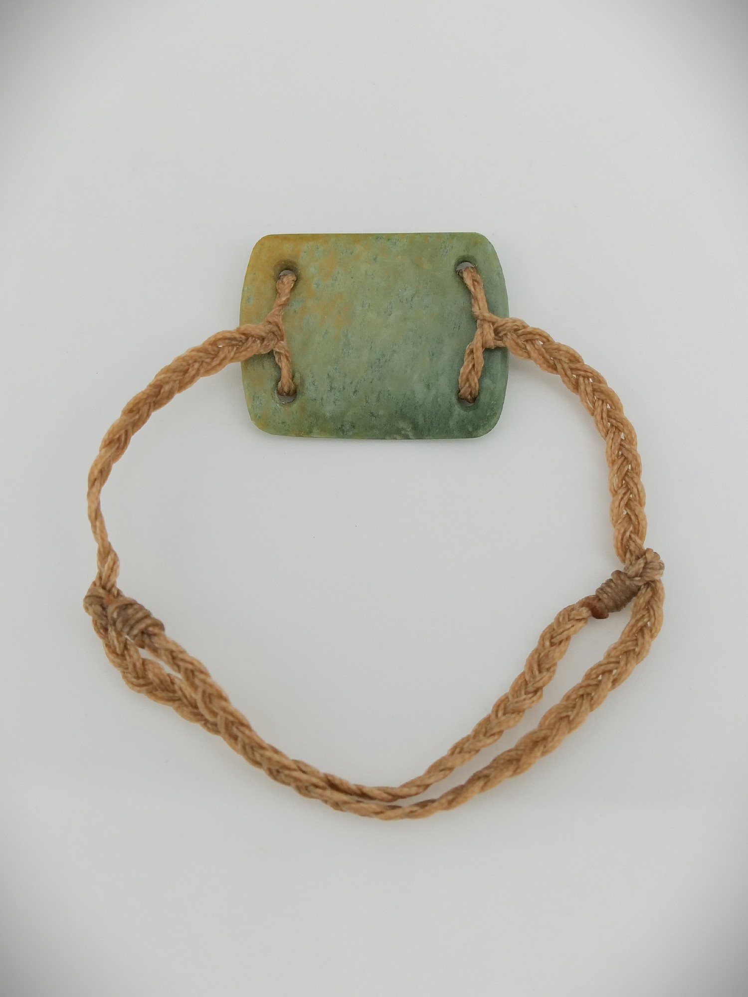 Moko Pounamu Adjustable Bracelet NZ Genuine Marsden Putiputi  Greenstone 13013