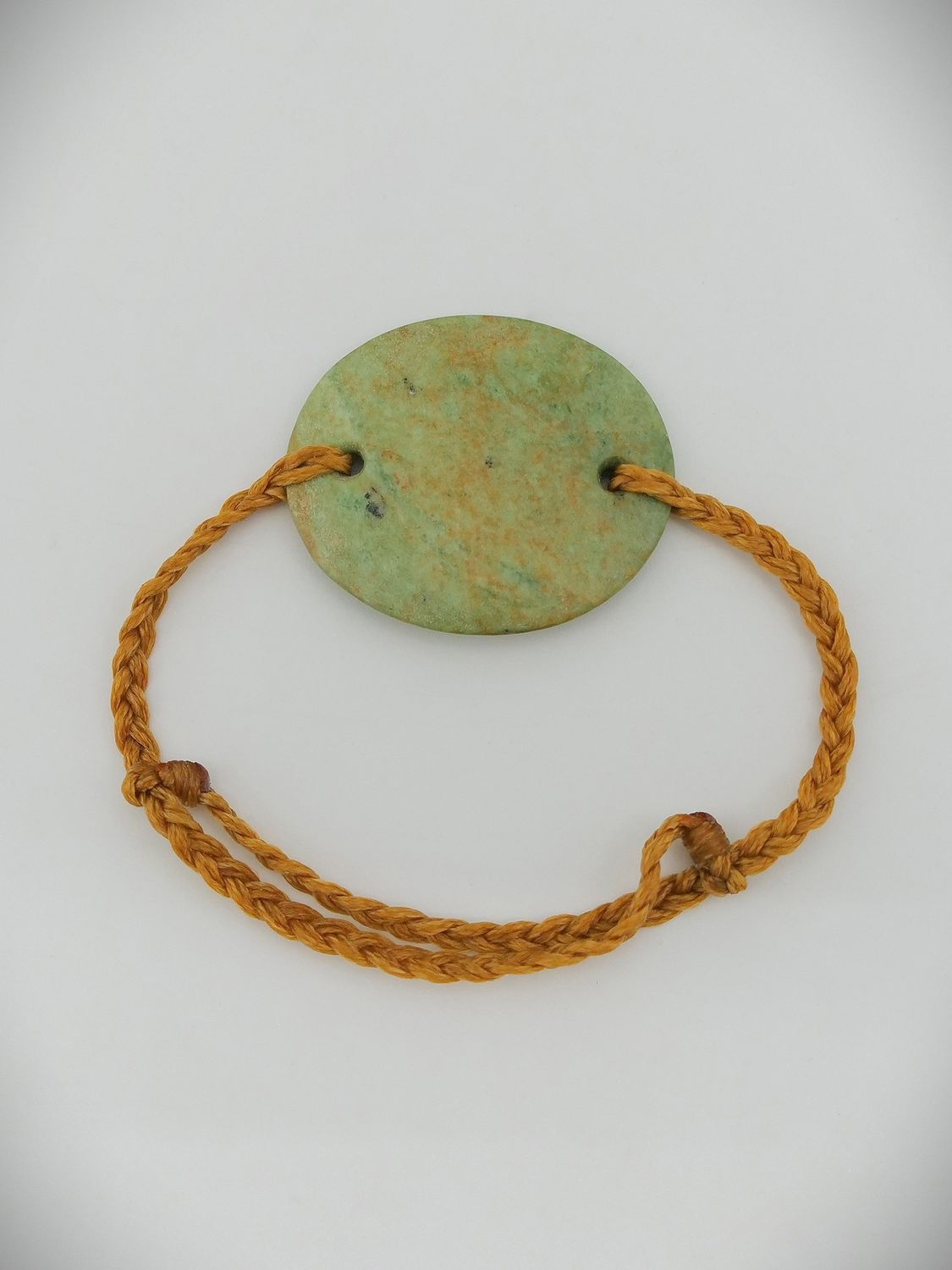 Moko Pounamu Adjustable Bracelet NZ Genuine Marsden Putiputi  Greenstone 13015