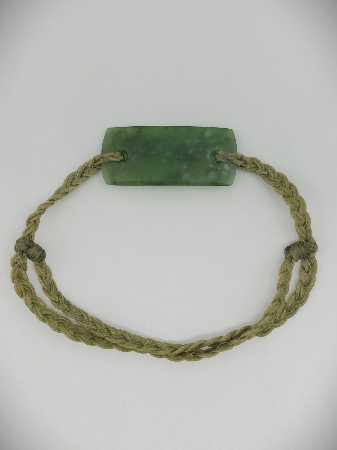 Moko Pounamu Adjustable Bracelet NZ Genuine Kawakawa Greenstone