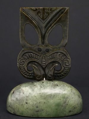 Moko Pounamu Koruru NZ Genuine Kawakawa Greenstone - Te Rauakaaka