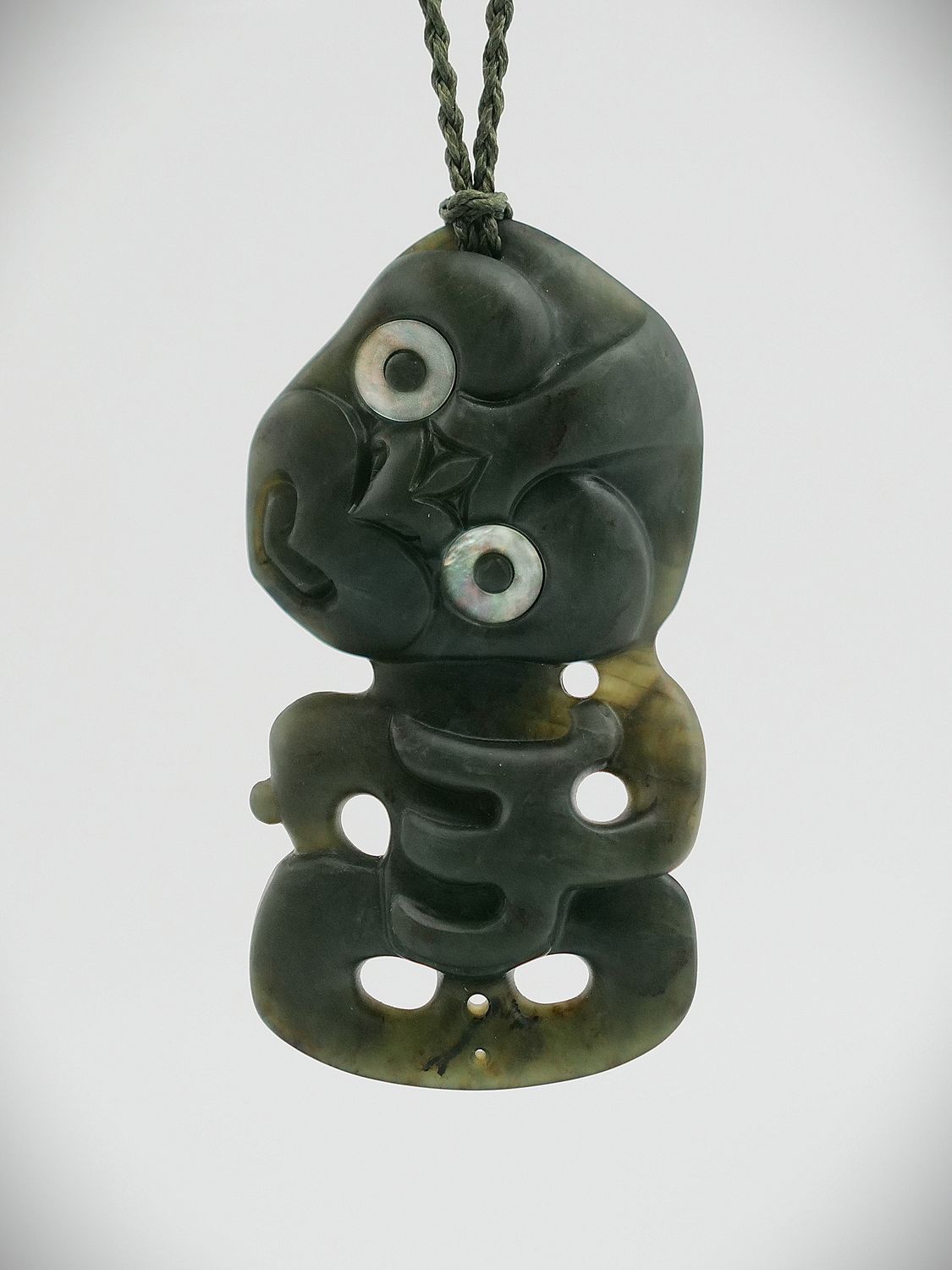 Moko Pounamu Hei Tiki NZ Genuine Inanga (Nelson) Te Tau Ihu Greenstone - Ohoka