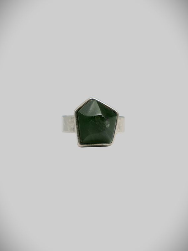 Moko Pounamu Ana Krakosky NZ Genuine Kahurangi Greenstone Ring - Karawhiti Rua