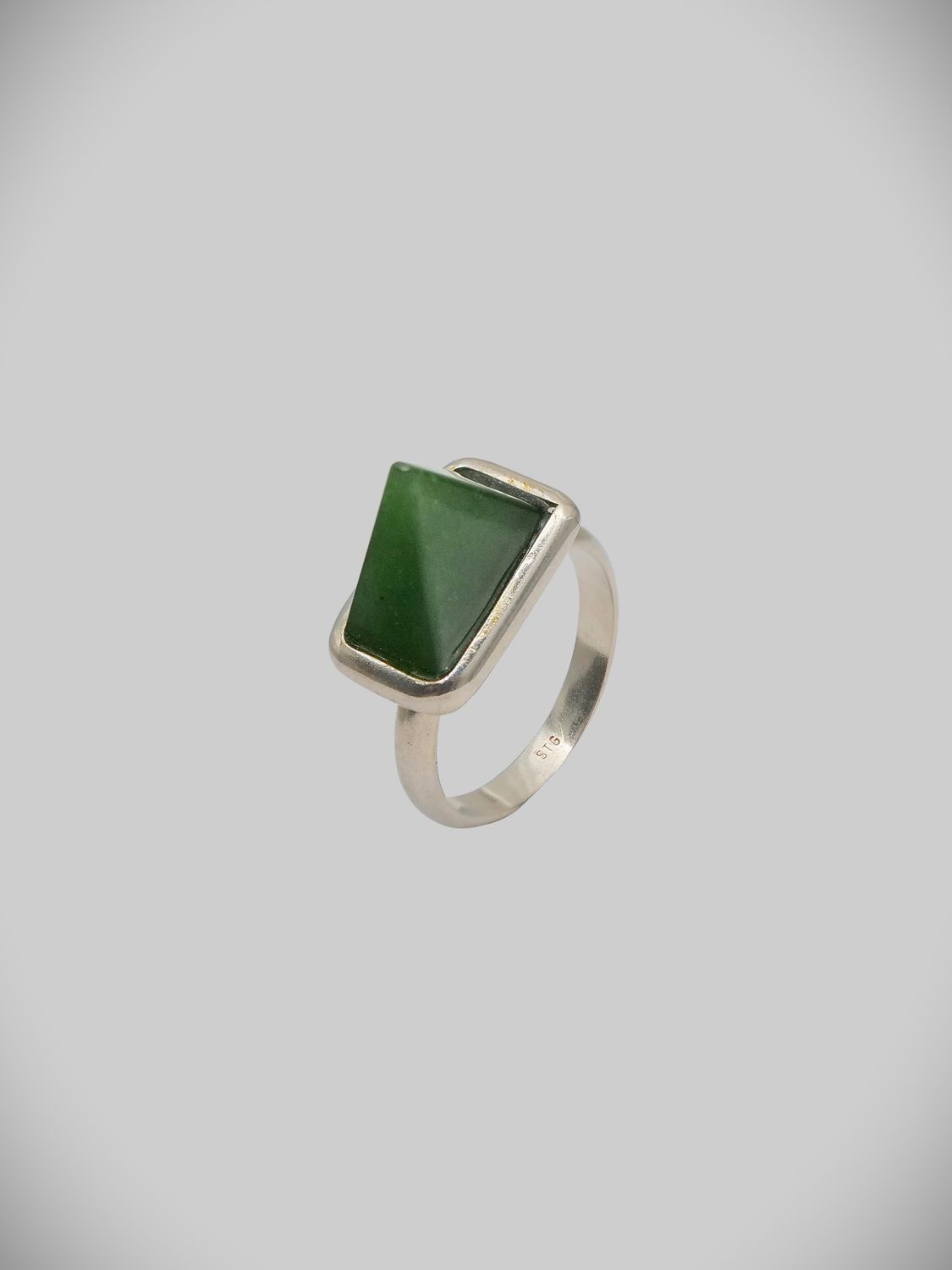 Moko Pounamu Ana Krakosky NZ Genuine Kahurangi Greenstone Ring - Haumaruru