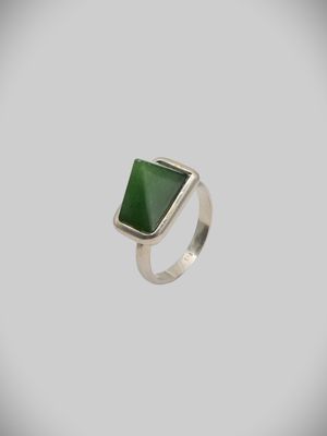 Moko Pounamu Ana Krakosky NZ Genuine Kahurangi Greenstone Ring - Haumaruru