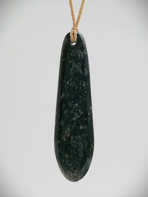 Moko Pounamu Roimata (Teardrop) NZ Genuine Serpentinite Greenstone - Hokianga
