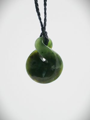 Moko Pounamu Pikorua NZ Genuine Kawakawa  Greenstone - Tutaipatu