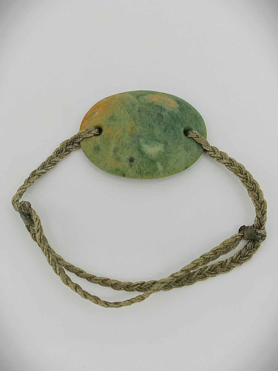 Moko Pounamu Adjustable Bracelet NZ Genuine Marsden Putiputi  Greenstone 13125