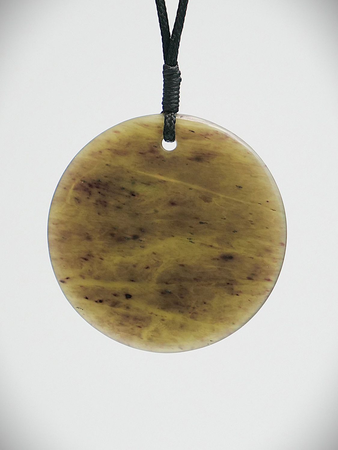 Moko Pounamu Porohita (Disc) NZ Genuine Totoweka Greenstone  - Kahuraki