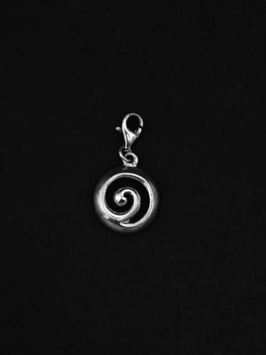 Moko Pounamu Sterling Silver Fob Bracelet Koru Charm Moko Pounamu Sterling Silver Fob Bracelet Koru Charm