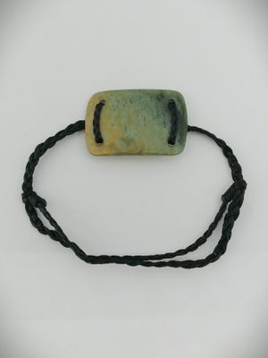 Moko Pounamu Adjustable Bracelet NZ Genuine Marsden Putiputi Greenstone 13014