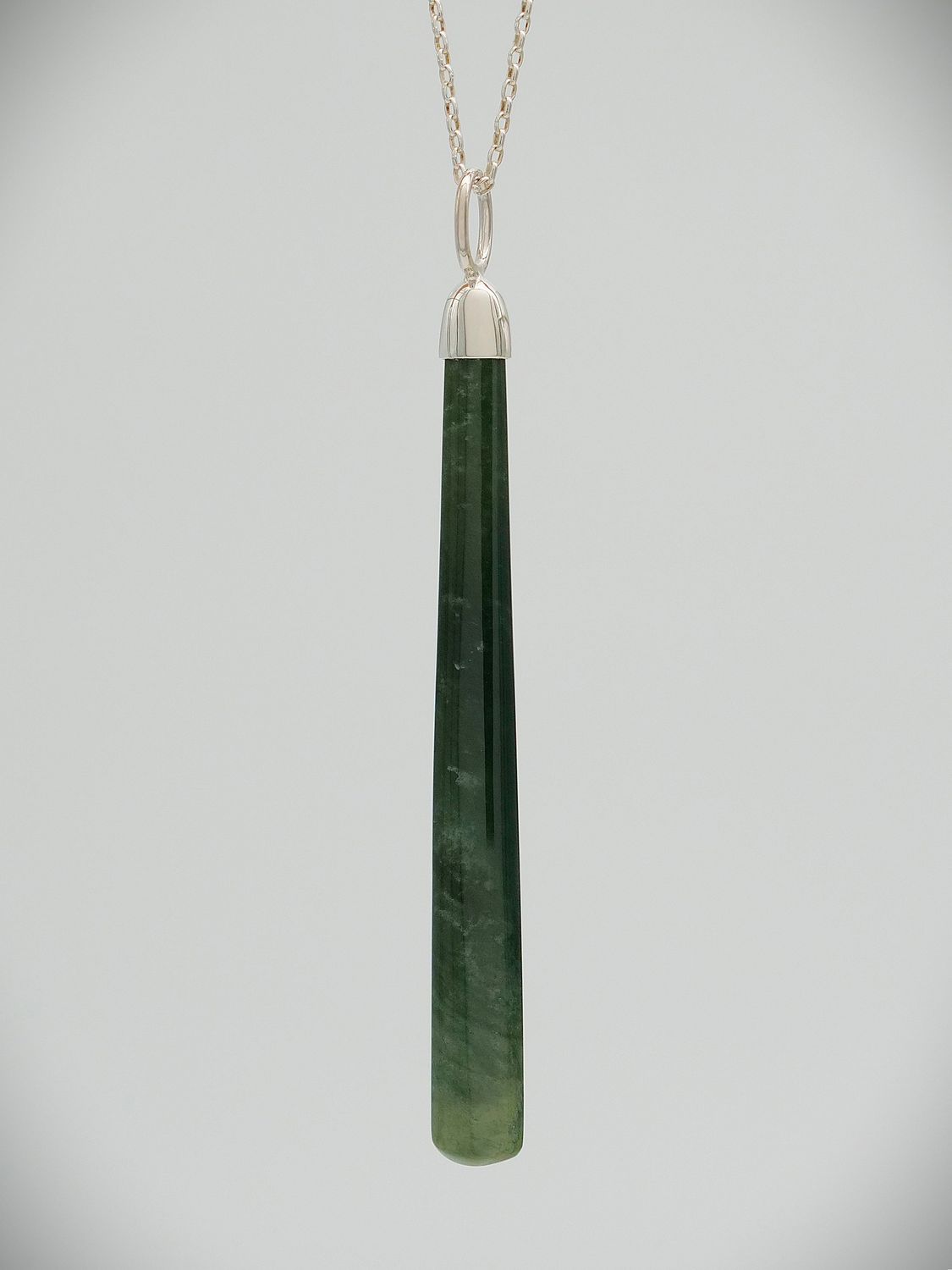 Moko Pounamu Kuru NZ Genuine Marsden Flower Greenstone and Sterling Silver - Whangaroa