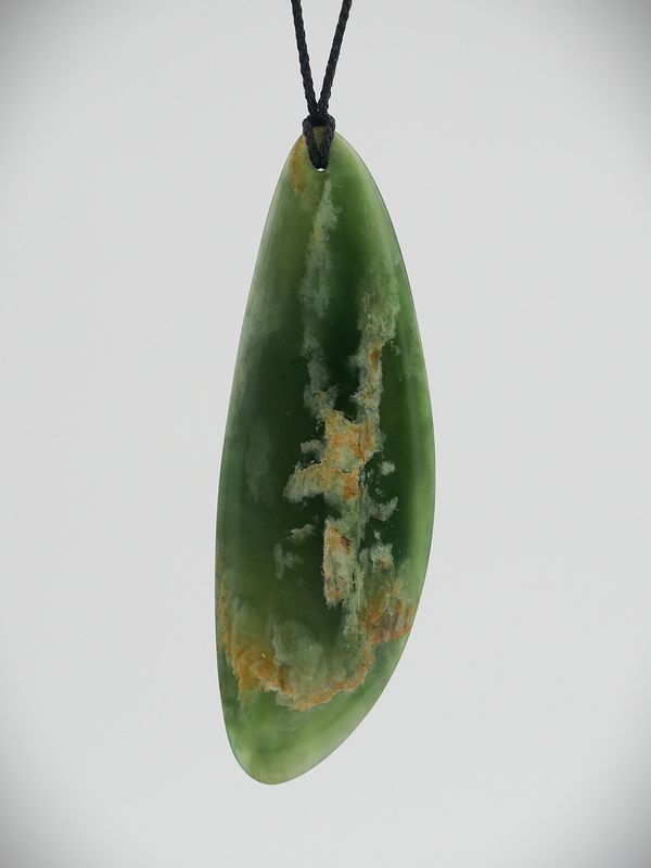 Moko Pounamu Roimata (Teardrop) NZ Genuine Kahurangi Flower Greenstone -  O Mihi