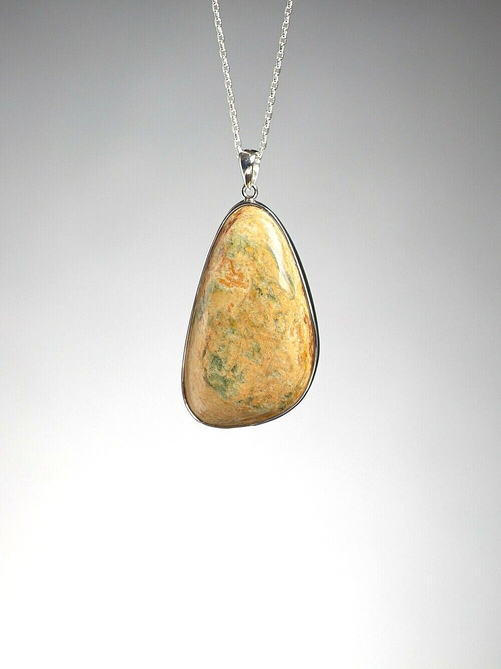 Moko Pounamu Raukaraka Greenstone and Sterling Silver Pendant 00909