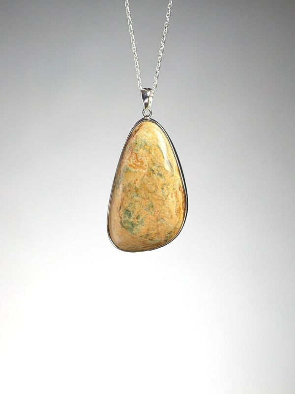Moko Pounamu Raukaraka Greenstone and Sterling Silver Pendant 00909