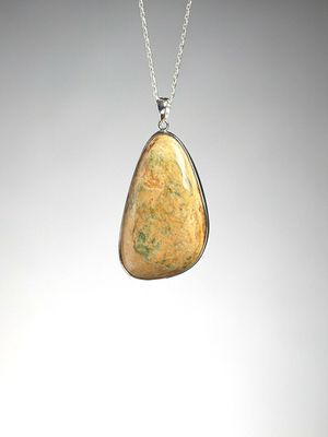 Moko Pounamu Raukaraka Greenstone and Sterling Silver Pendant 00909