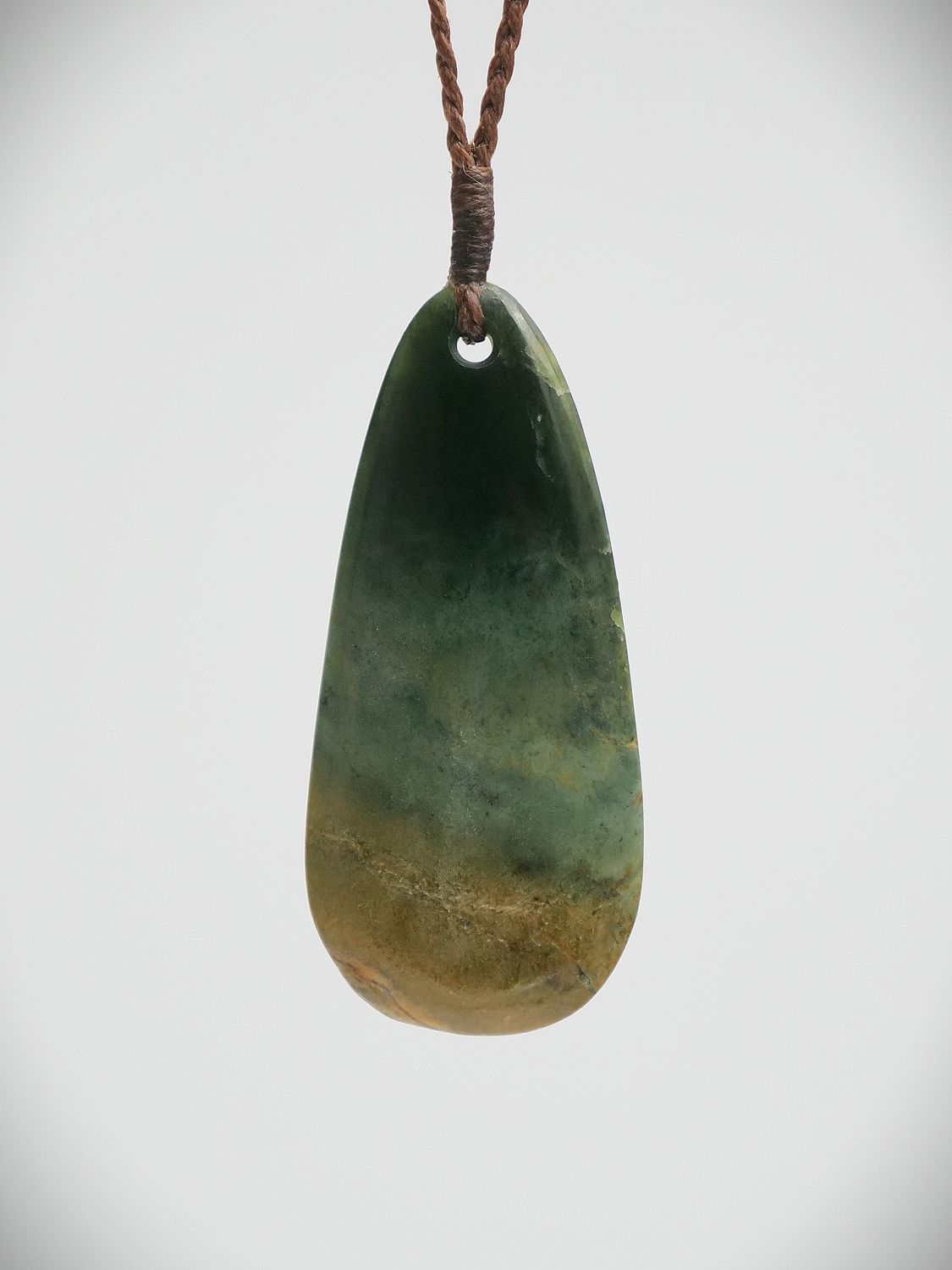 Moko Pounamu Roimata (Teardrop) NZ Genuine Marsden Flower Greenstone - Amuri