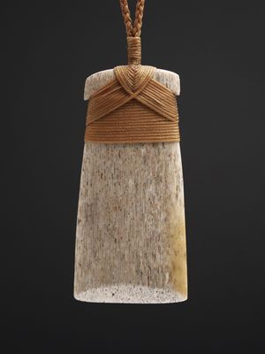 Moko Pounamu Whale Bone Carving Toki - Hakataramea