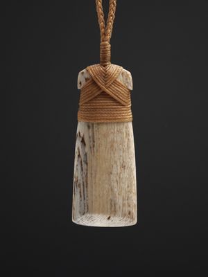 Moko Pounamu Whale Bone Carving Toki - Waipapa