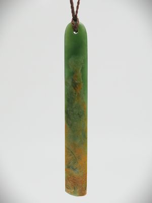 Moko Pounamu Kuru NZ Genuine Kahurangi Flower Greenstone - Peketa