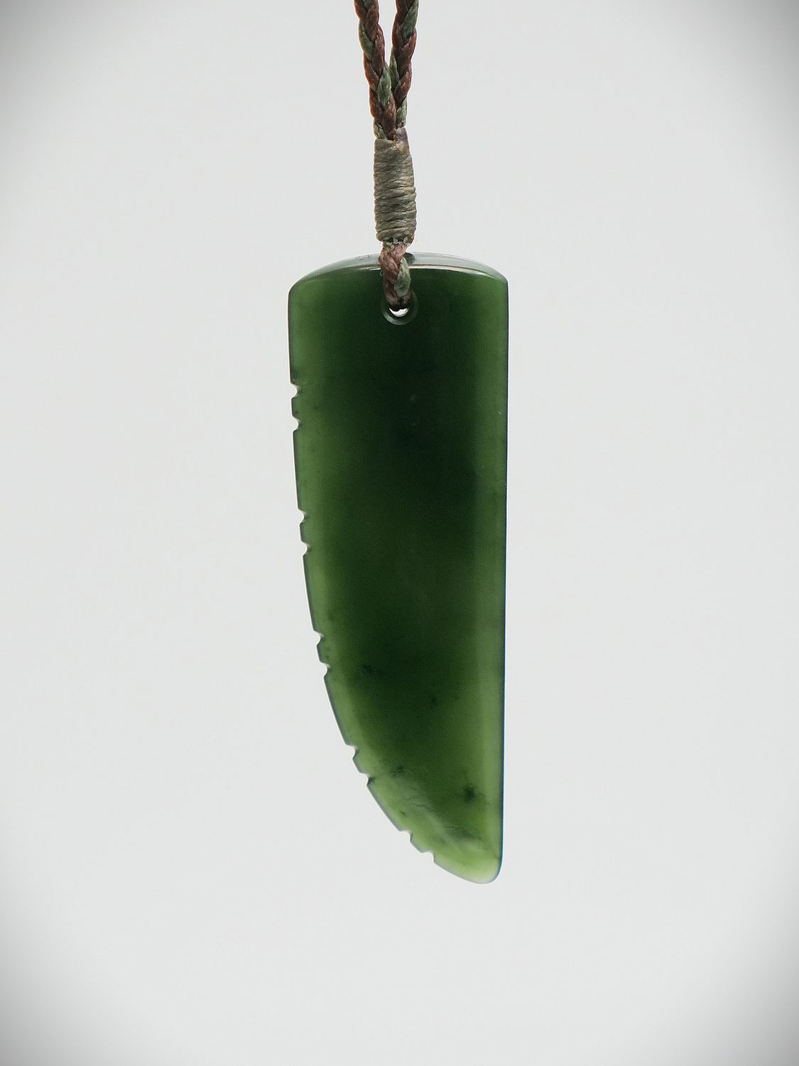 Moko Pounamu Rei Niho NZ Genuine Kawakawa Greenstone - Kekerengu