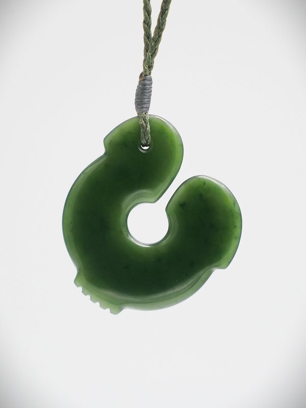 Moko Pounamu Kaka Pōria NZ Genuine Kawakawa Greenstone - Marama