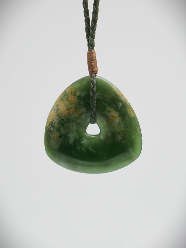 Moko Pounamu  Contemporary Design NZ Genuine Kahurangi  Flower Greenstone - Rapaura