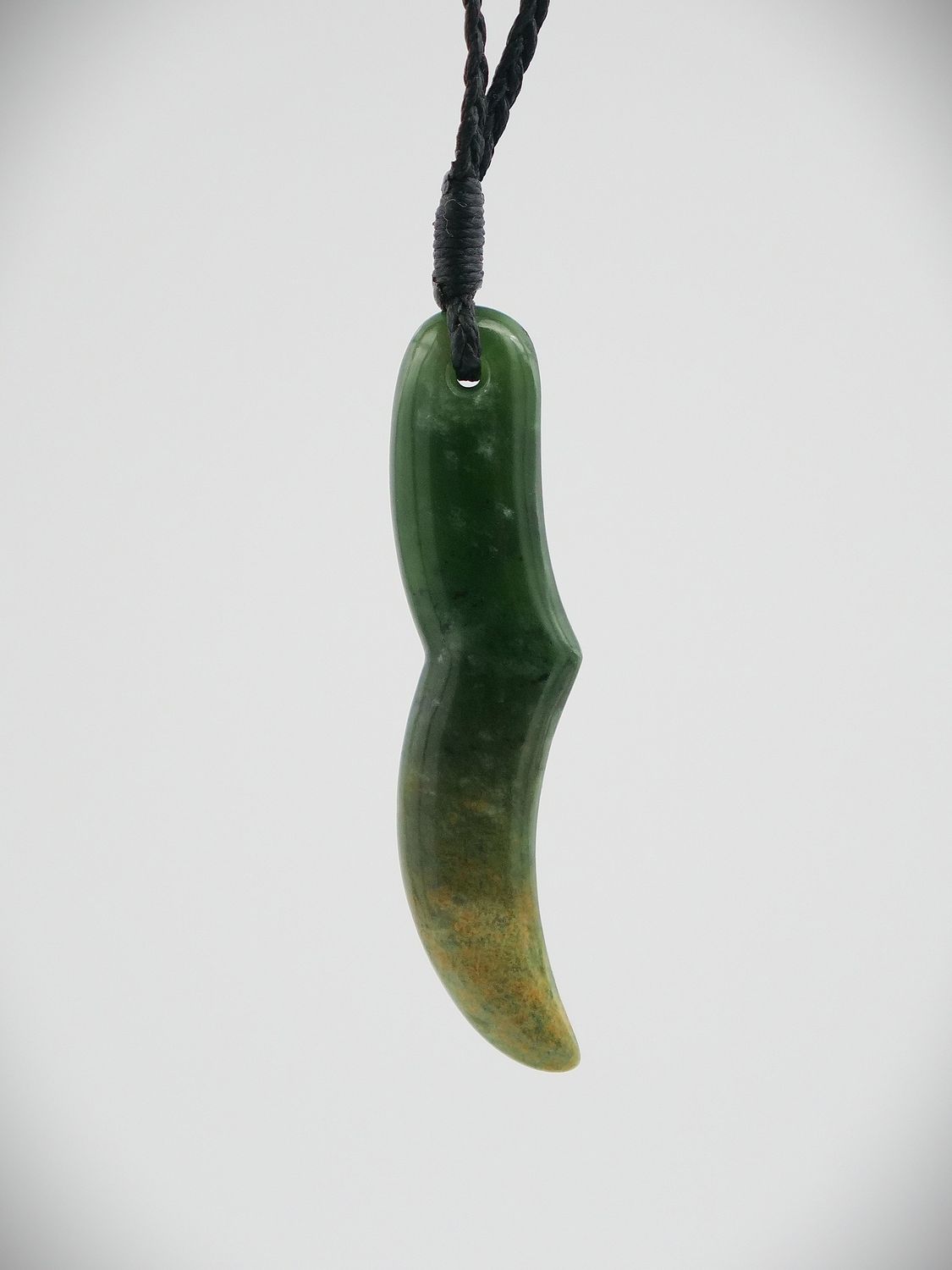 Moko Pounamu Contemporary Design NZ Genuine Marsden Flower  Greenstone - Oparara