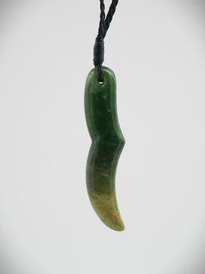 Moko Pounamu Contemporary Design NZ Genuine Marsden Flower  Greenstone - Oparara