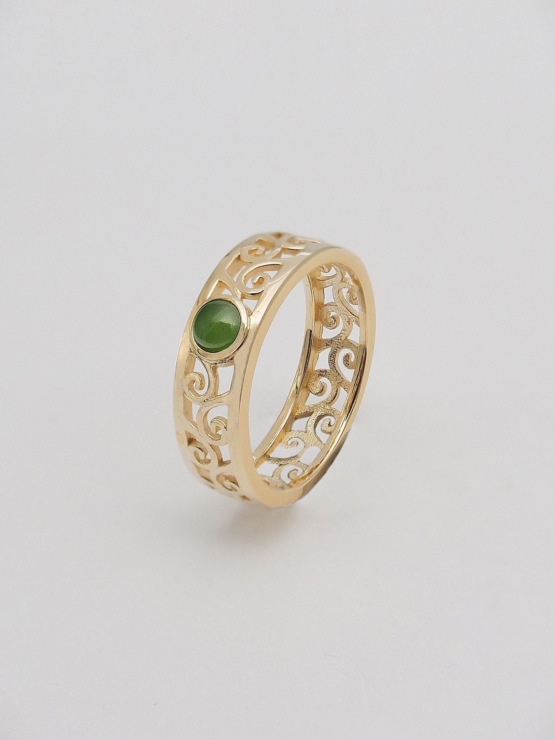 Moko Pounamu - I AM HOPE NZ Genuine Kahurangi Greenstone and 9ct Gold Ring 13421