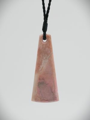 Moko Pounamu,  Kuru (Drop) NZ Genuine Rhodonite Stone - Ngakuta