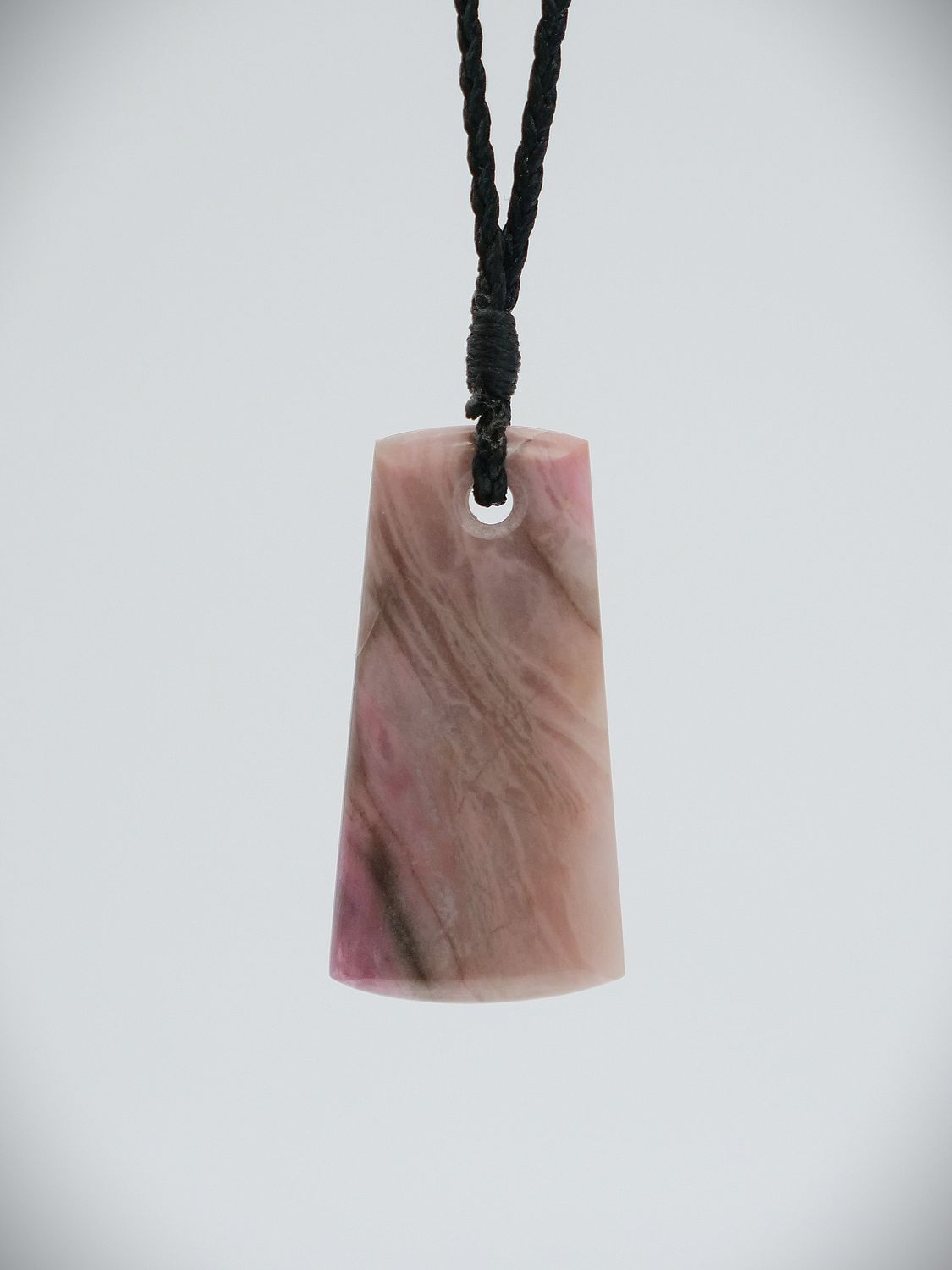 Moko Pounamu,  Kuru (Drop) NZ Genuine Rhodonite Stone - Anaru