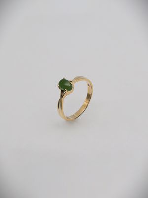 Moko Pounamu Gilt Jewellery Kahurangi Pounamu & 9ct Gold Ring 13562
