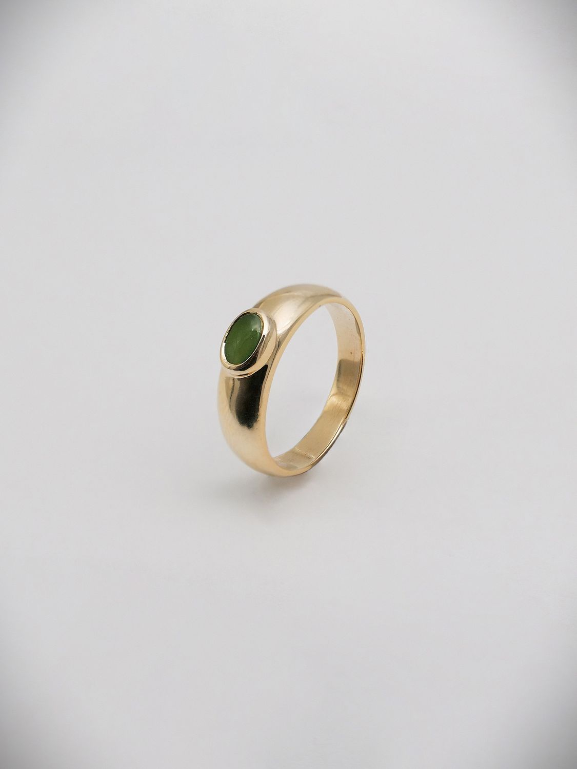 Moko Pounamu Gilt Jewellery Kahurangi Pounamu & 9ct Gold Ring 13564