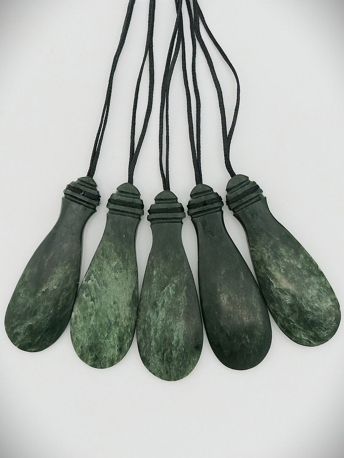 Moko Pounamu Mere NZ Genuine Kawakawa Flower  Greenstone - Waitaria - SALE