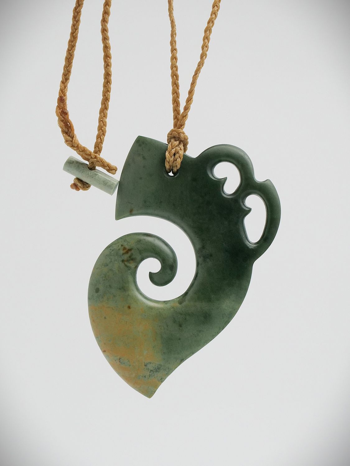 Moko Pounamu Manaia NZ Genuine Marsden Flower Greenstone - Anakoha