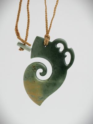 Moko Pounamu Manaia NZ Genuine Marsden Flower Greenstone - Anakoha