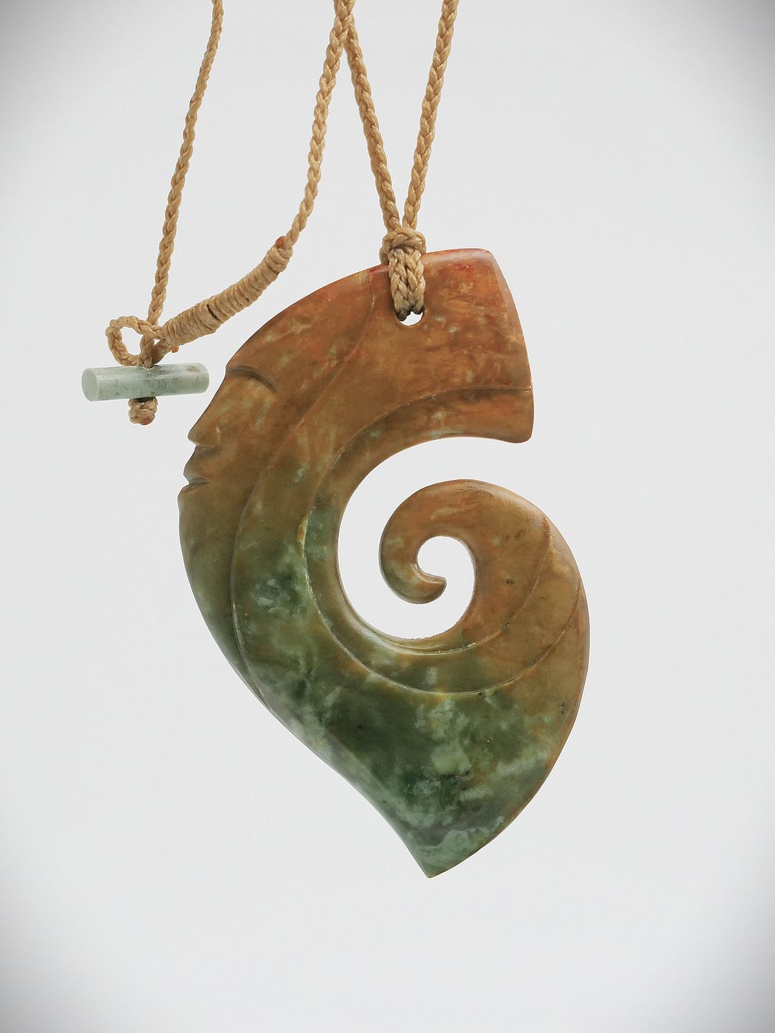 Moko Pounamu Manaia NZ Genuine Raukaraka Greenstone - Ohauparuparu