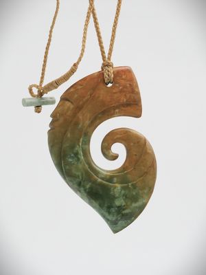 Moko Pounamu Manaia NZ Genuine Raukaraka Greenstone - Ohauparuparu