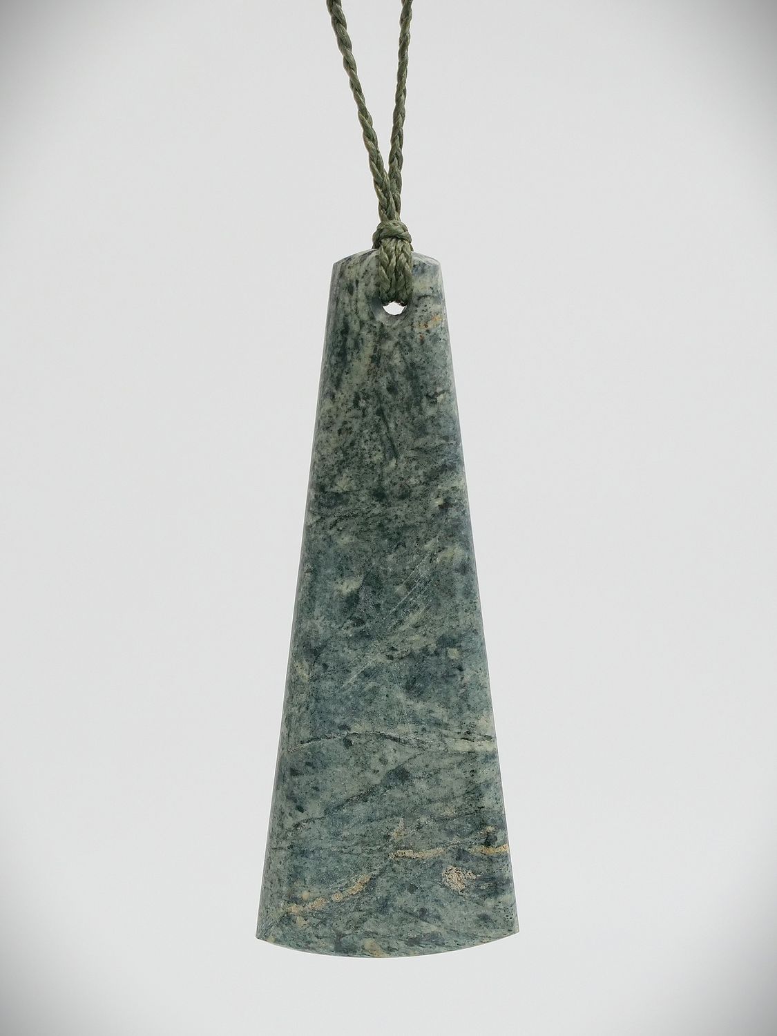 Moko Pounamu Kuru (Drop) NZ Genuine Serpentinite Greenstone - Mokoia