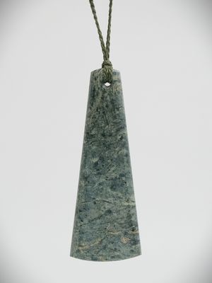 Moko Pounamu Kuru (Drop) NZ Genuine Serpentinite Greenstone - Mokoia