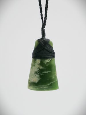 Moko Pounamu Toki NZ Genuine Kahurangi Flower Greenstone - Arapaoa