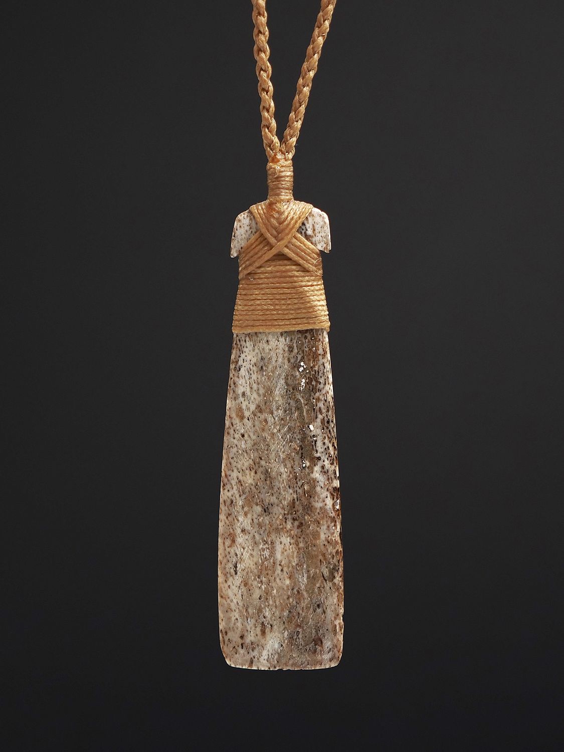 Moko Pounamu Whale Bone Carving Toki - Manaroa