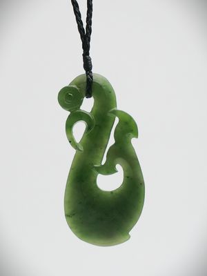 Moko Pounamu Manaia NZ Genuine Kawakawa Greenstone - Motuara