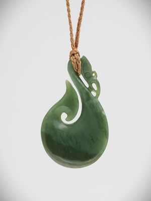Moko Pounamu Manaia NZ Genuine Inanga Greenstone - Otahuna