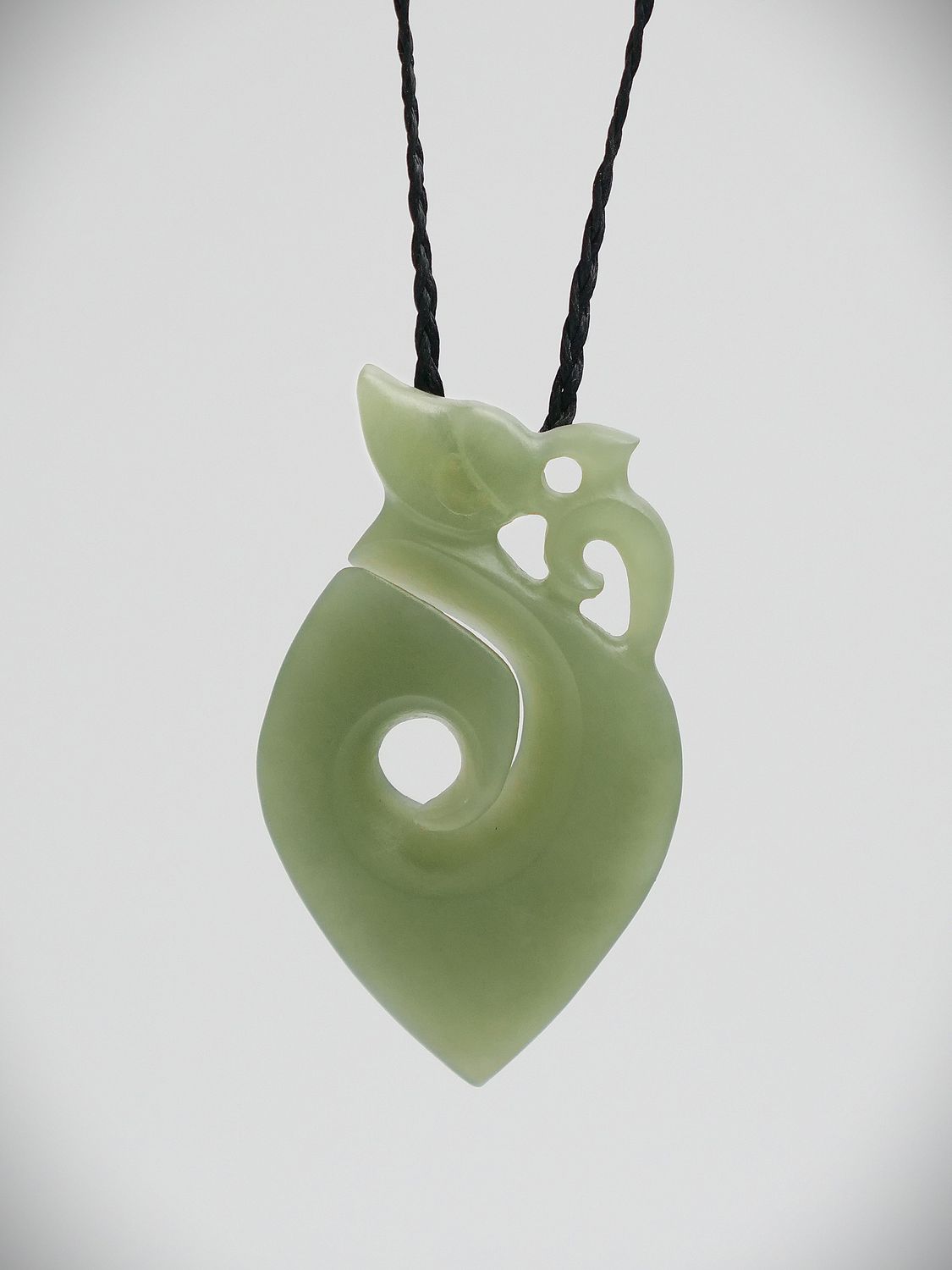 Moko Pounamu Manaia NZ Genuine Inanga Greenstone - Whakatahuri