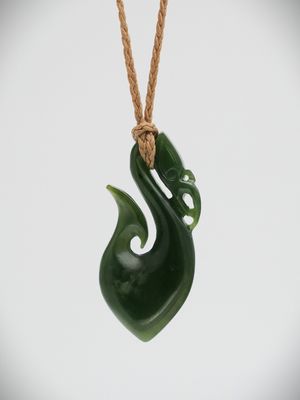 Moko Pounamu Manaia NZ Genuine Kawakawa Greenstone - Pakawau