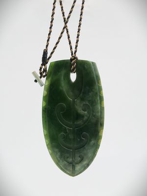 Moko Pounamu Roimata NZ Genuine Marsden Flower Greenstone - Koutuwai